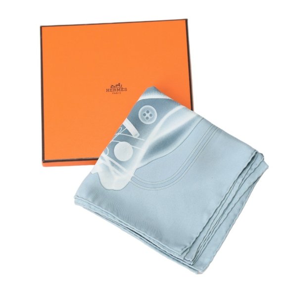 Hermes Accessories - HERMES Authentic Blue Scarf
